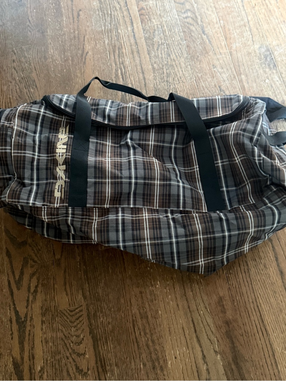 Dakine Brown & Black Plaid Duffel Bag